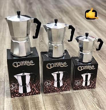 moka pot: Yeni, Qəhvədan, Qeyzer, Alüminium — 1