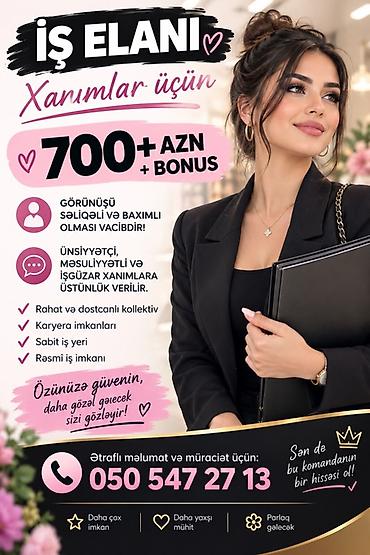 kureci teleb olunur: Çağrı mərkəzi operatoru tələb olunur, Yalnız qadınlar üçün, İstənilən yaş, Təcrübəsiz, Aylıq ödəniş — 1