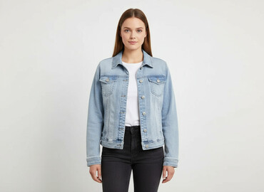 kurtka zimowa dobermans: Zabaione, Women`s jeans jacket, size L