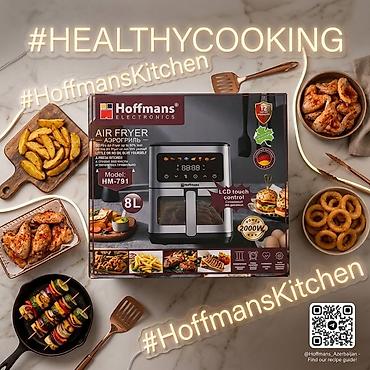 kartof fire: Hoffmans Electronics HM-791 Air Fryer – 8L - Güc: 2000W - Həcmi: 8 — 1