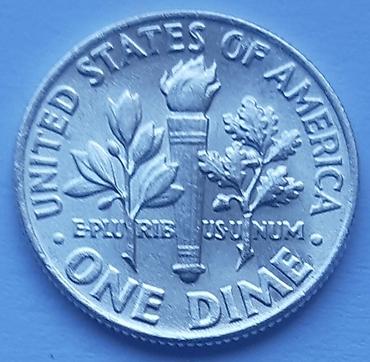 Numizmatika i filatelija: Američka srebrna kovanica Roosevelt Dime – godina 1964. - Apoen: One — 2