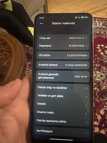 8 gb ram: Redmi Note 12, 128 GB, rəng - Mavi — 3
