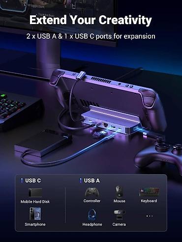 док станция пс4: UGREEN 6-in-1 Dock для Steam Deck / ROG Ally / Legion Go / ASUS ROG — 6