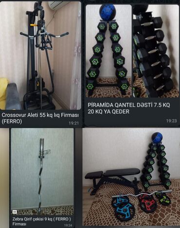 Digər biznes avadanlığı: İdman aletleri her sey daxil Tecili pula ehtiyac oldugu ucun lalafo.az -da Digər biznes avadanlığı: İdman aletleri her sey daxil Tecili pula ehtiyac oldugu ucun