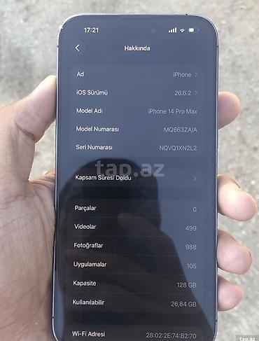 ağ evdəki telefon: IPhone 14 Pro Max, 128 GB, Qara, Face ID — 3