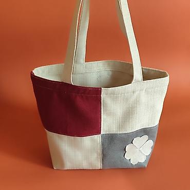 Torbe: Platnena tote torba – patchwork dizajn - Ručno šivena torba od — 2