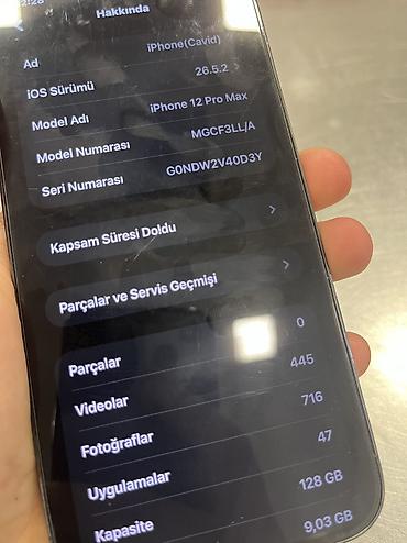 apple mini 5: IPhone 12 Pro Max, 128 GB, Desert Titanium, Simsiz şarj, Face ID — 5