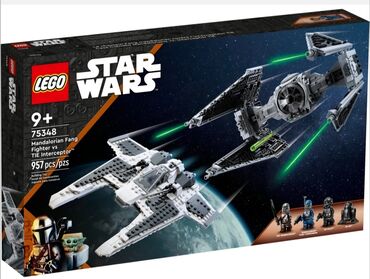конструкторы lego star wars: Lego Star Wars 🌟 75348 Мандалорский клыкастый боец и ТIE -перехватчик