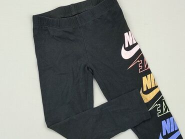 spodnie wysoki stan czarne: Sweatpants, Nike, 5-6 years, 116, condition - Fair