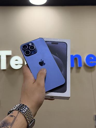 IPhone 15 Pro Max, 256 GB, Blue Titanium, Zəmanət, Kredit, Simsiz şarj lalafo.az -da IPhone 15 Pro Max, 256 GB, Blue Titanium, Zəmanət, Kredit, Simsiz şarj
