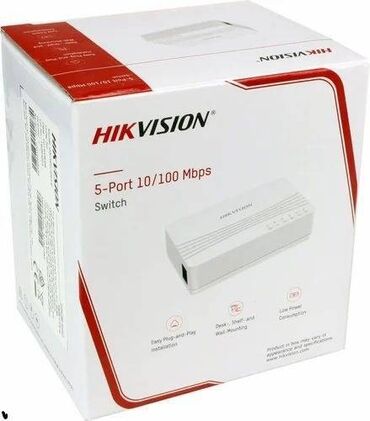 пассивное сетевое оборудование atcom: Hub switch hikvision ds-3e0505d-e 5-port 10/100/1000mbps Новый Цена