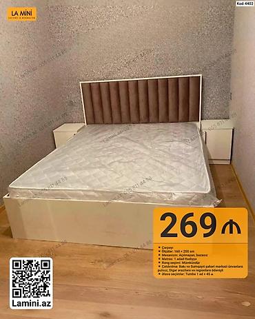 Ev və bağ: Məhsul: Çarpayı (Kod: 4402) - Ölçü: 160 x 200 sm - Mexanizm — 1