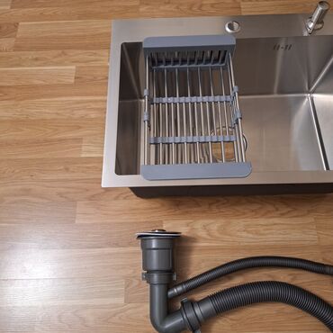 Mətbəx çanaqları: Yeni Kvadrat Mətbəx çanağı, Şkafsız, Paslanmaz polad, Pulsuz çatdırılma — 13