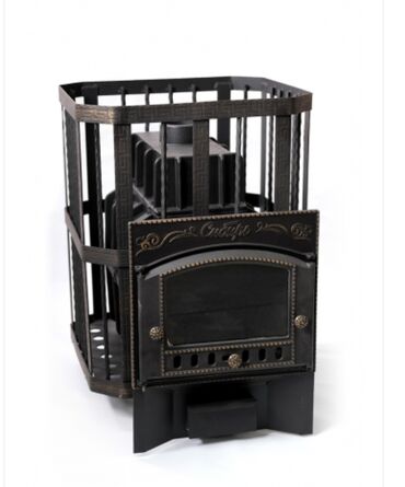 топоз эт: Банная печь «Сибирь-15» (чугунная), каменка в сетке - Материал топки