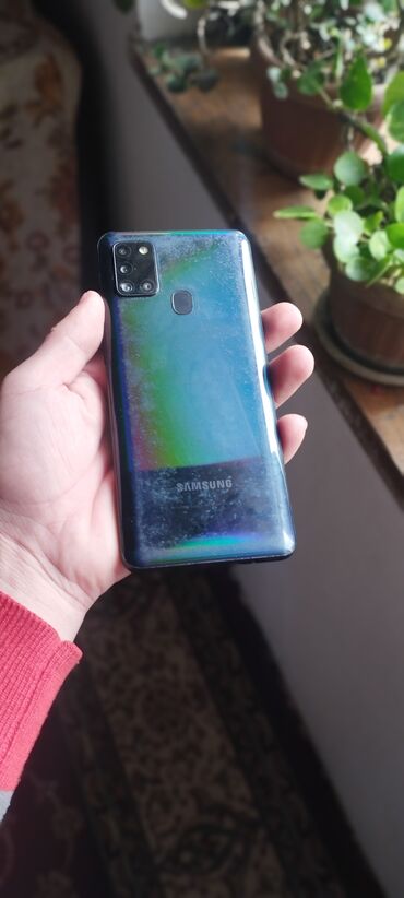 состояния: Samsung Galaxy A21S, Б/у, 64 ГБ, цвет - Фиолетовый, 2 SIM