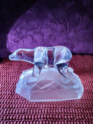 Ostali kućni dekor: Figura kristal,led kristal d'Argues Francuska,rucni rad iz 70,80ih — 1