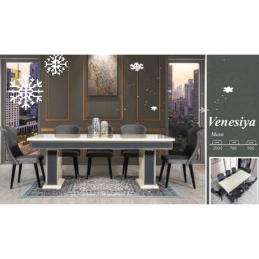 yemək stolu: Qonaq masası, Yeni, Açılmayan, Dördbucaq masa, Azərbaycan