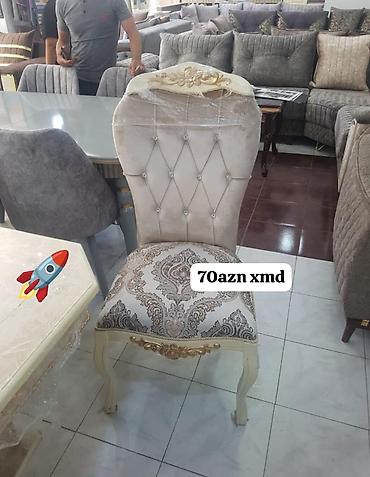kicik stol: Qonaq otağı üçün, Yeni, Qatlanmayan, rəng - Bej Stul — 1