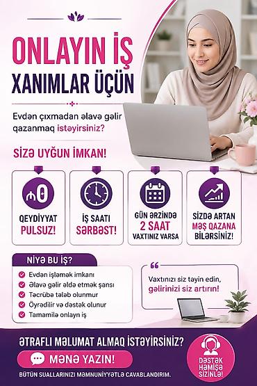 gece part time is: Onlayn iş imkanı – XANIMLAR ÜÇÜN Evdən çıxmadan əlavə gəlir qazanmaq — 1