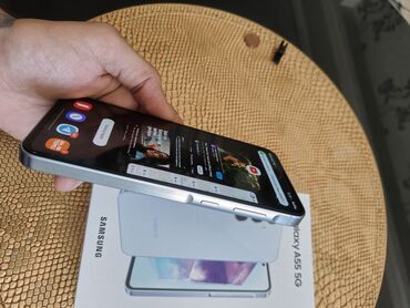Samsung: Samsung Galaxy A55, 256 GB, rəng - Mavi, İki sim kartlı, Face ID, Sensor