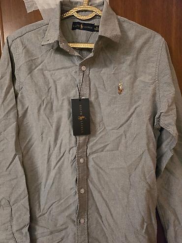 светлые джинсы мужские: Мужская рубашка, M, Polo Ralph Lauren, Новый, цвет - Серый — 1