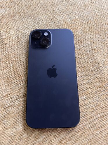 Apple iPhone: IPhone 15, 128 GB, Black Titanium, Simsiz şarj, Face ID, Sənədlərlə