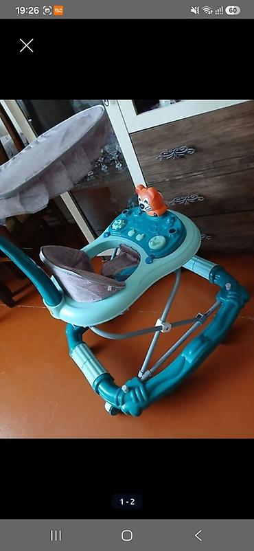 Uşaq gəzdirici (baby walker) - Rəng: mavi/boz tonları - Yumşaq