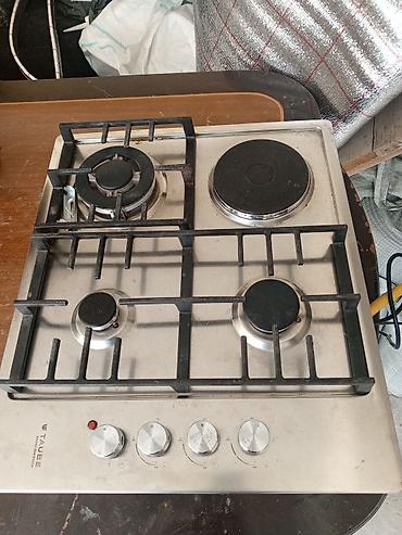газовая печка: Taube markalı ankastre soba üstü (qaz plitəsi) - 4 gözlü: 3 qaz ocağı — 1