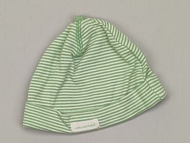zielona czapka z pomponem: Czapeczka, H&M, 3-6 m, stan - Dobry