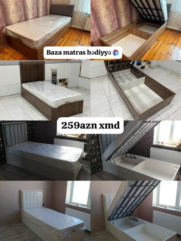 Yataq otağı dəstləri: Təknəfərlik çarpayı, Bazalı, Matras ilə