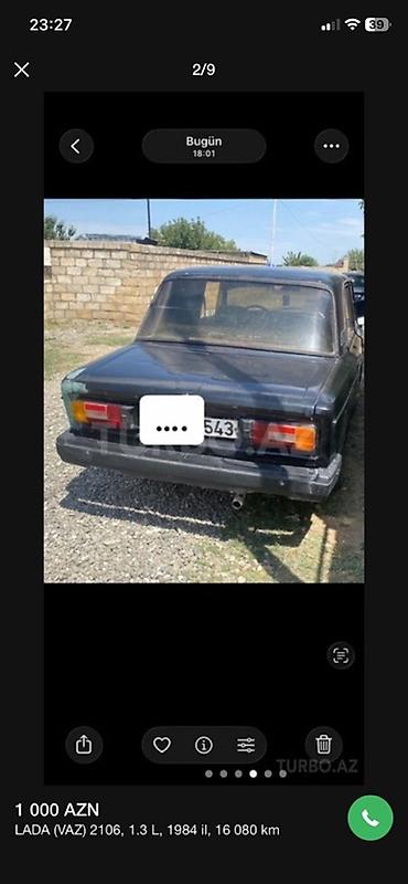 qaz balonu qiymətləri: VAZ (LADA) 2106: 1.3 l | 1982 il 16080 km Sedan — 2