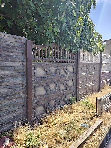 Бетонные заборы: Dekorativ beton hasar panelləri - Material: armaturla — 1