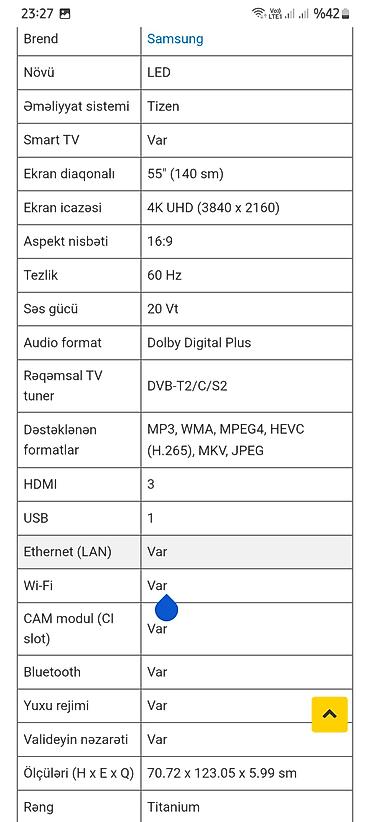 05 samsung: Samsung UE55AU7100UXCE – 55" (140 sm) 4K UHD Smart TV - Ekran: 55" — 2