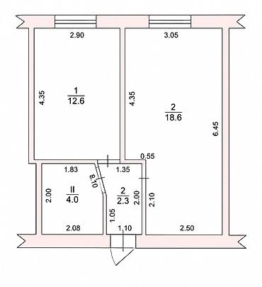 kant flat: 1 комната, 38 м², Политех 5 этаж, Евроремонт — 2