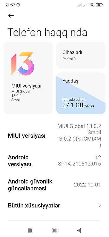 x8: Redmi 9 Prime, 64 GB, rəng - Göy, Barmaq izi — 7