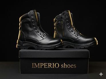 batinka herbi: Hərbi bot – zamoklu, təbii dəri, dayanıqlı - Model: IMPERIO Shoes — 1