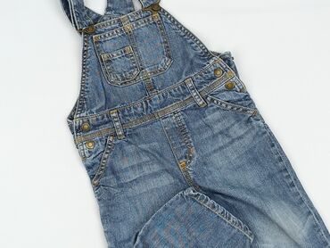 denim kombinezon: Kombinezon, H&M, 9-12 miesięcy, stan - Dobry