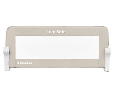 el tormenta: KIKKA BOO Zaštitna ogradica za krevetac “I am Safe” 102 cm – beige — 1