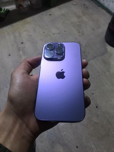 новый айфон 14 про: IPhone 14 Pro, Колдонулган, 256 ГБ, Deep Purple, Кулакчындар, Каптама, Заряддоочу түзүлүш, 90 %