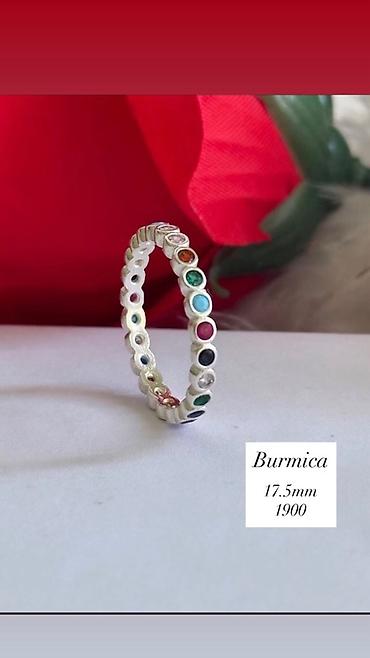 glo cena: Burma prsten – prom. 17.5 mm - Elegantan tanki prsten sa kružnim — 1
