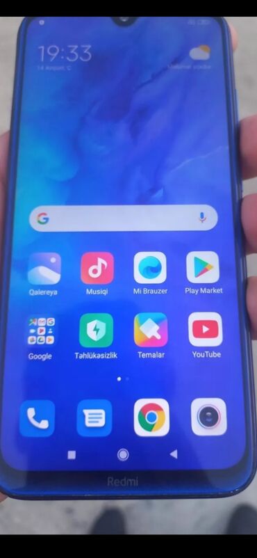 iwlenmiw telefonlarin satisi: Xiaomi Mi 8, 32 GB, rəng - Göy, 
 Barmaq izi