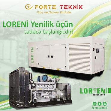 Digər biznes avadanlığı: Türkiyə istehsalı olan (LORIEN)Generatorların satış və servis xidməti