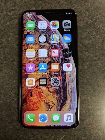 Apple iPhone: IPhone Xs, 64 GB, Qızılı, Zəmanət, Barmaq izi, Simsiz şarj