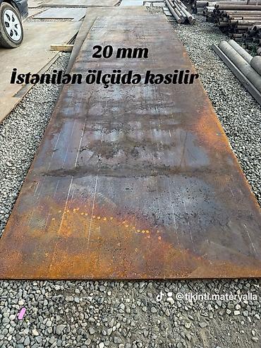 Metal listlər: 20 mm polad lövhə – istənilən ölçüyə kəsim - Material: qalınlığı 20 — 1