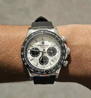 Ručni satovi: PAGANI DESIGN PD-1664 Sport sat -Meteor bela- Rolex Daytona Potpuno — 1