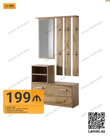 Ev və bağ: Dəhliz dolabı – La Mini - Komplekt tərkibi: güzgülü divar paneli, 6 — 1