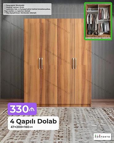 Mebel: 4 qapılı geyim dolabı - Ölçü: 47×200×160 sm - Material: 18 mm laminat — 1