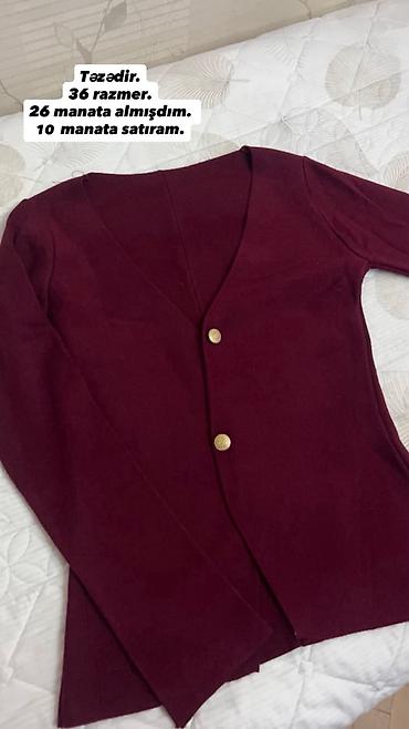 sheglam advent calendar qiyməti: Bordo rəngli qadın pencəyi/kardiqan. - 36 razmer - V-şəkilli yaxa - Ön — 1