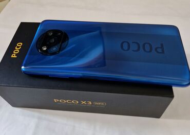 Мобильные телефоны: Poco X3 NFC | 128 ГБ | цвет - Голубой | Сенсорный, Face ID, С документами