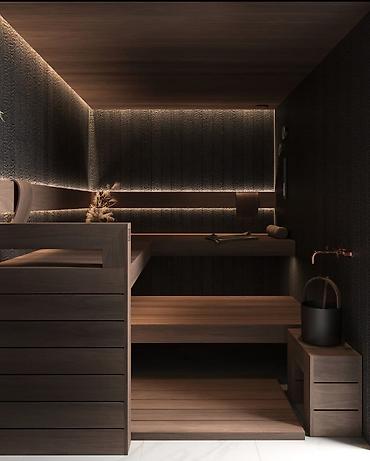 Бассейны: Интерьер черной бани может сочетать в себе современные и традиционные — 7
